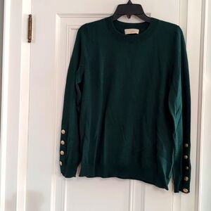 Sezane Forest green crew neck sweater XL